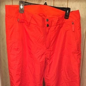 The North Face orange ski/snowboard pants